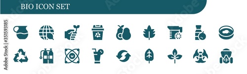 bio icon set