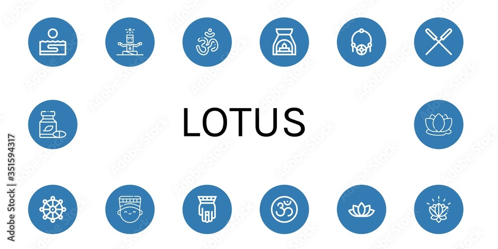 lotus simple icons set