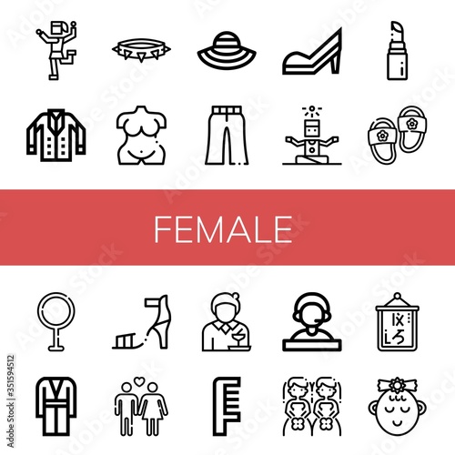 female icon set