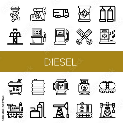 Set of diesel icons