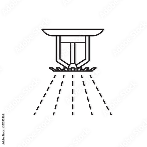 fire sprinkler icon -vector illustration