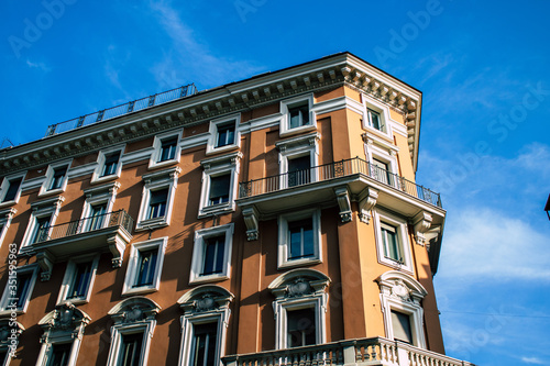 View of historical building in the streets of Rome 