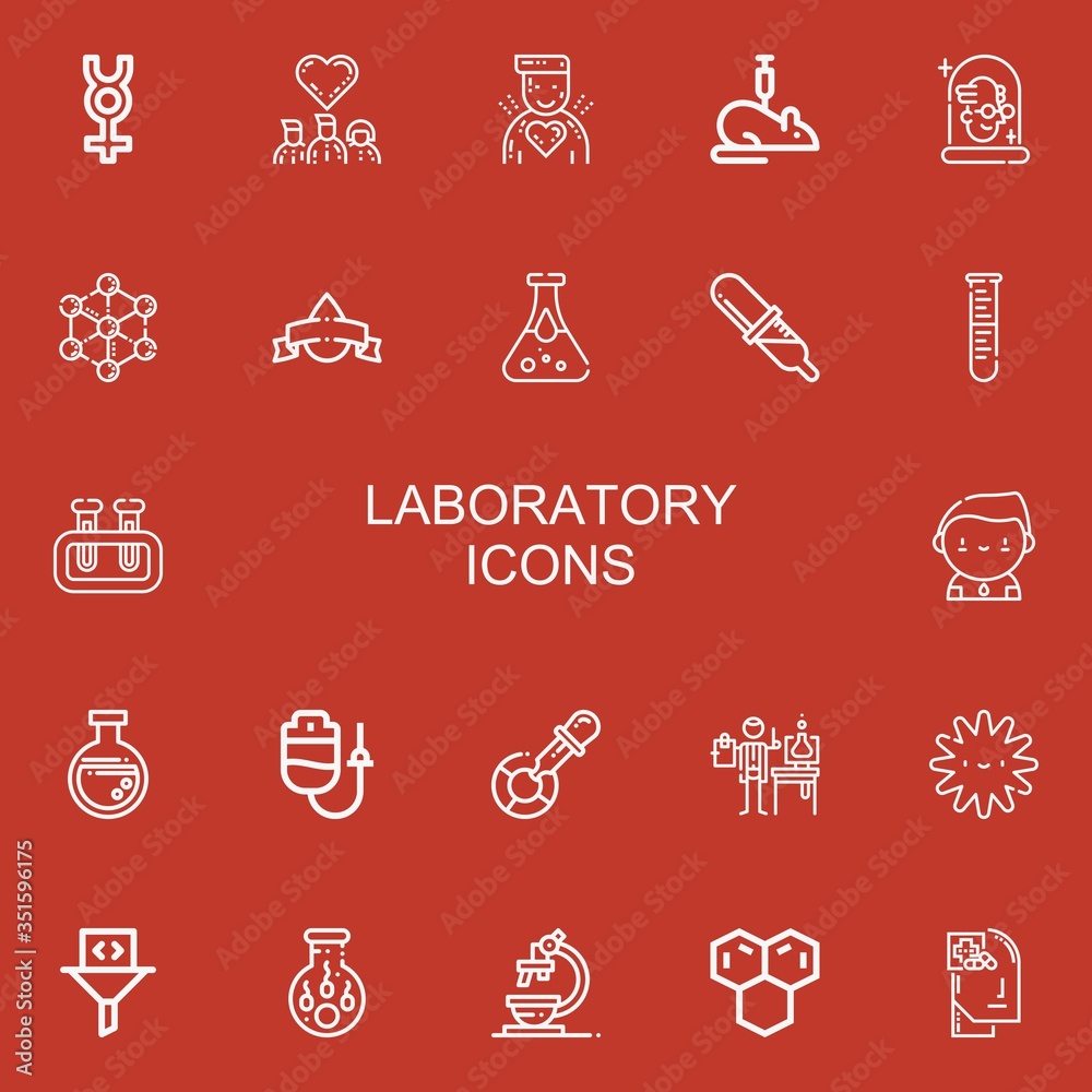 Editable 22 laboratory icons for web and mobile Editable 22 laboratory icons for web and mobile