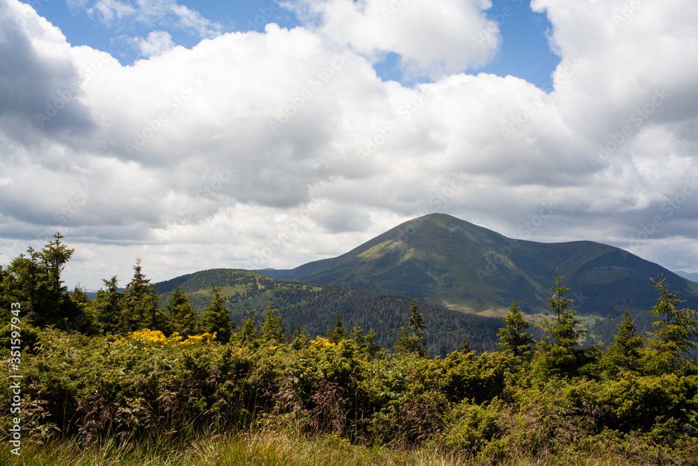 clouds over the mountains