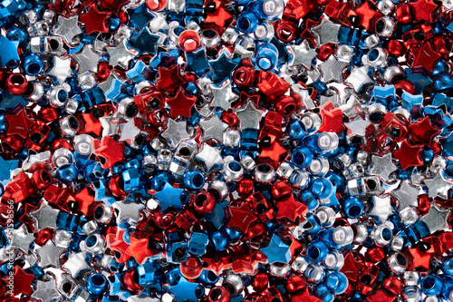 red white and blue patriotic beads