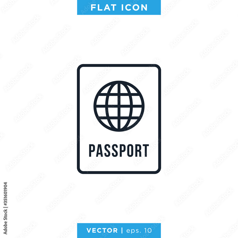 Passport Icon Vector Design Template Passport Icon Vector Design Template