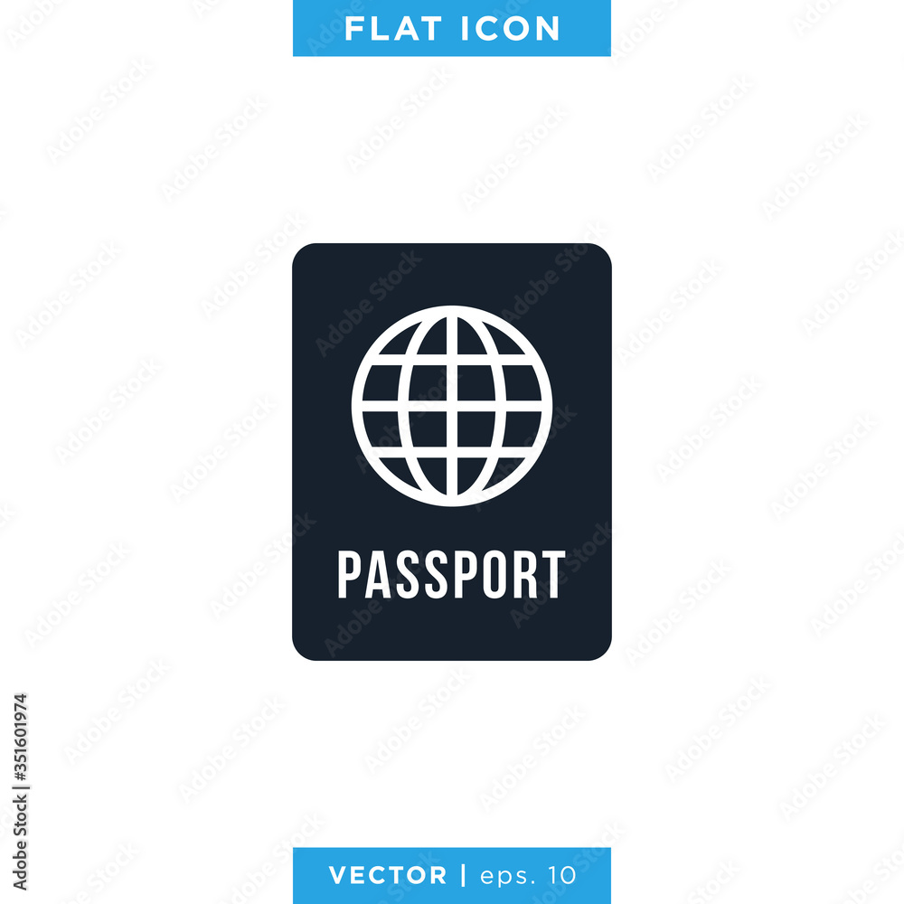 Passport Icon Vector Design Template Passport Icon Vector Design Template