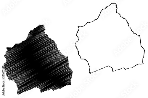 Washington County, Georgia (U.S. county, United States of America, USA, U.S., US) map vector illustration, scribble sketch Washington map photo
