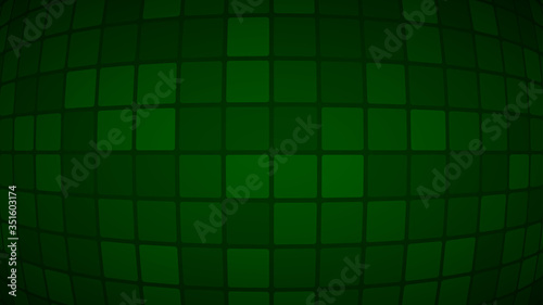 Abstract background of small squares or pixels in dark green colors