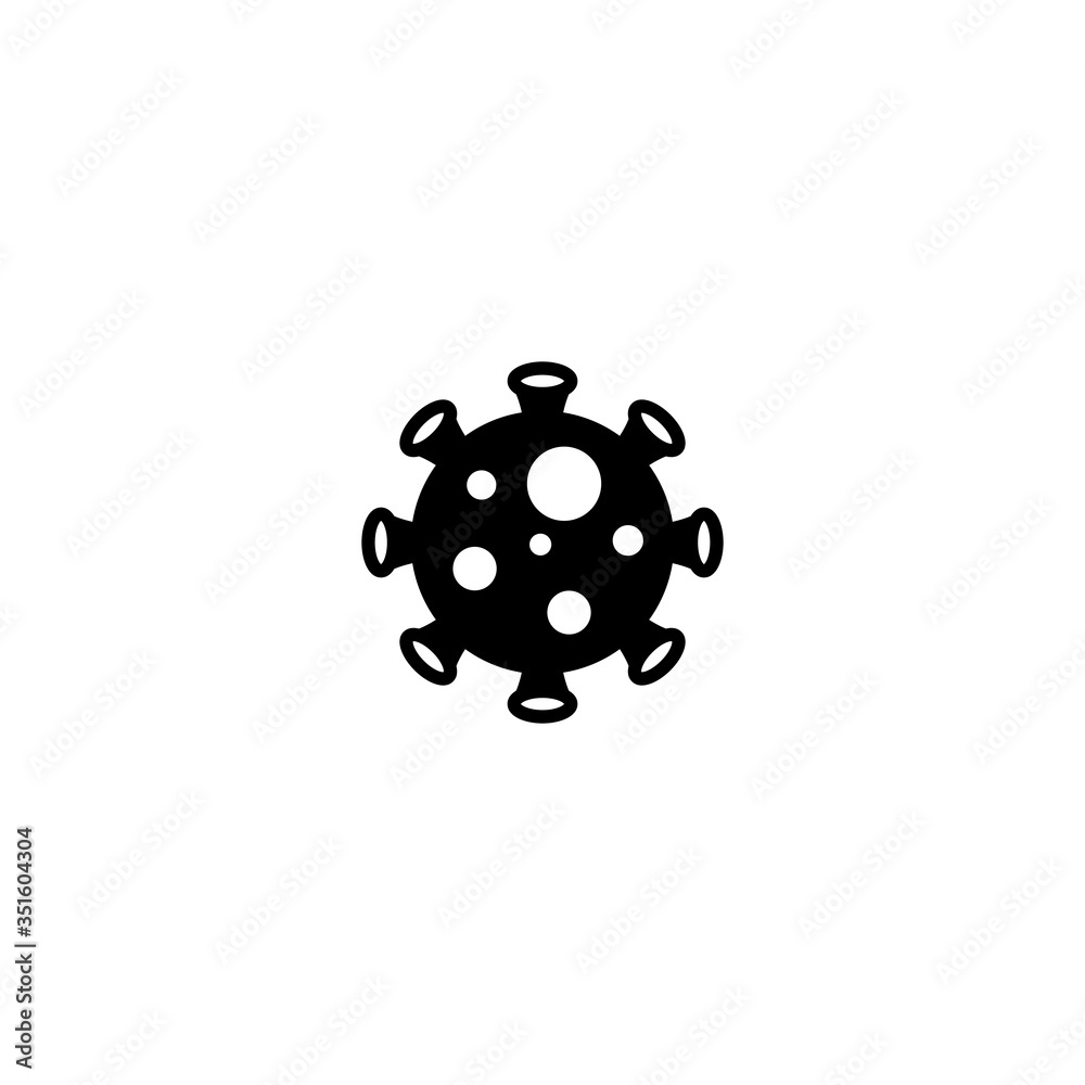 Obraz premium corona virus icon flat vector logo design trend