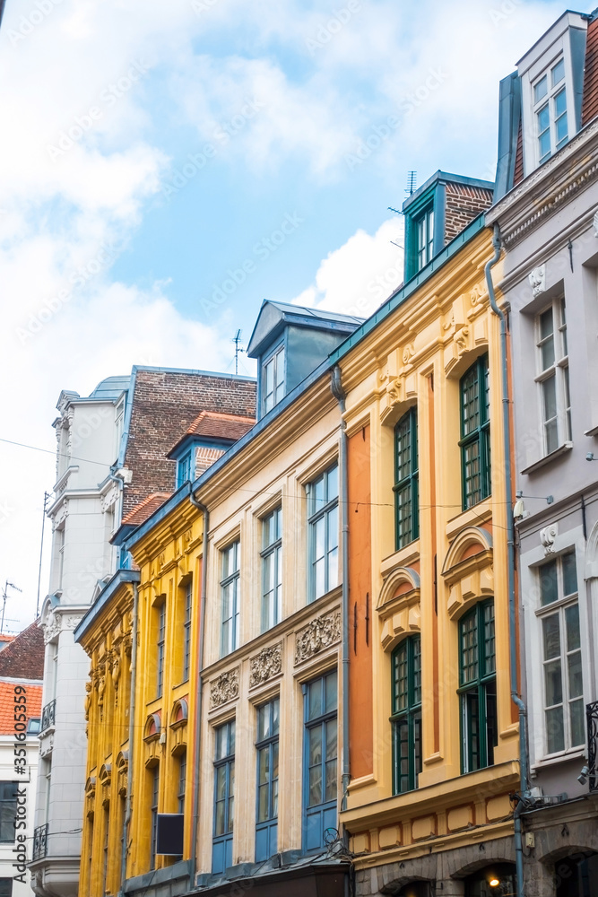 Fototapeta premium Antique building view in Lille, France