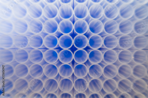 Topview of science pipette cones giving an artistic background