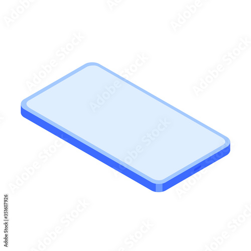 Vector 3d isometric smartphone icon.