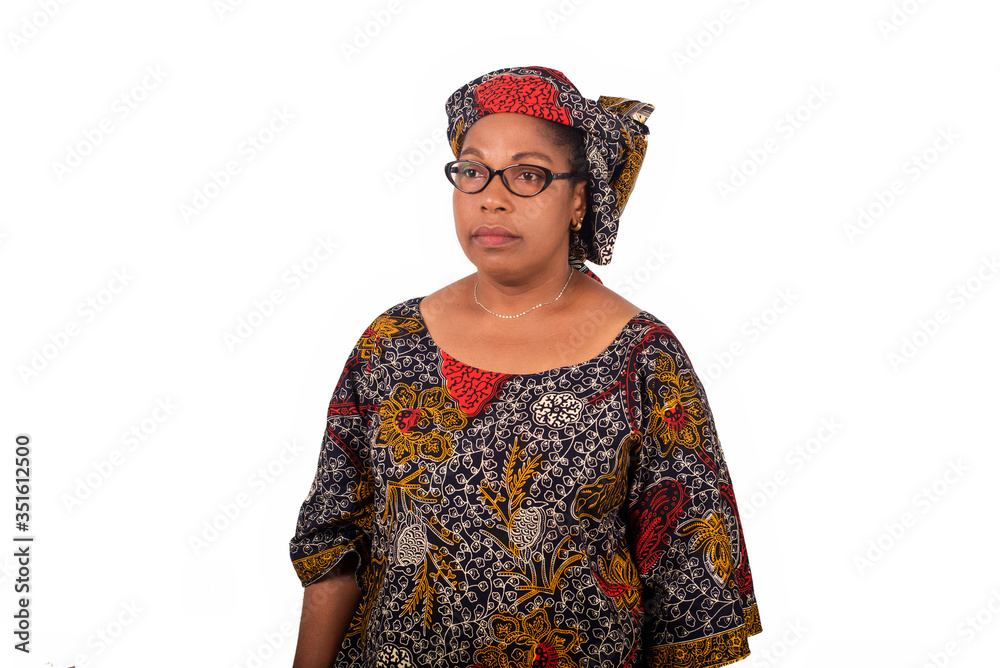 portrait of a mature African woman. portrait of a mature African woman.