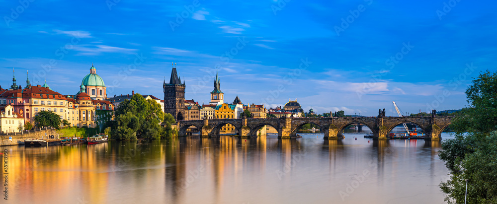 Charles Bridge Prague in Czech Republic.