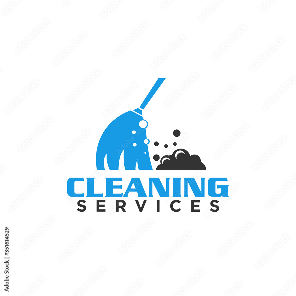 Fototapeta premium Cleaning Logo Icon Design Vector