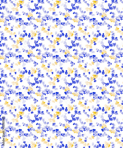 Abstract small flower in grunge style. multi use pattern with white background. for use in printing and packing and multiuse.