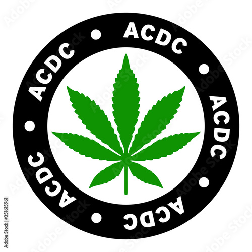 Round ACDC Marijuana Strain Clipart