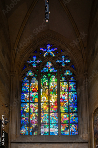 Saint Vitus Cathedral Prague in Czech Republic.