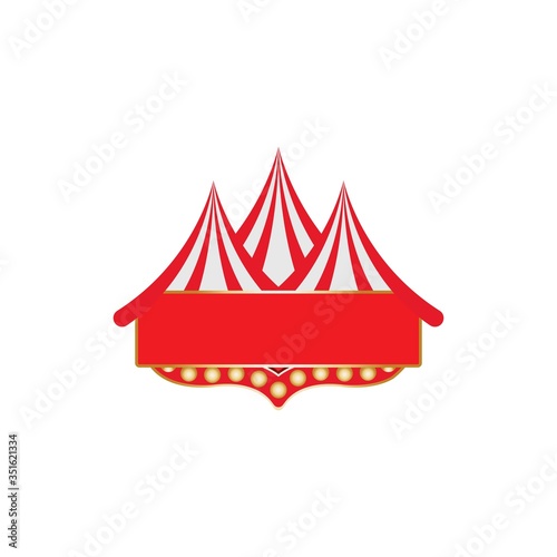 Circus tent logo template Vector illustration