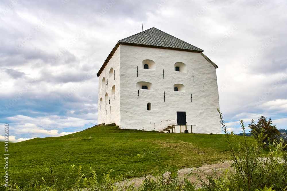 Kristiansten Fortress is located on a hill east of the city of Trondheim, Norway. It was built after the great fire of 1681 to protect the city from attack. Kristiansten Fortress is located on a hill east of the city of Trondheim, Norway. It was built after the great fire of 1681 to protect the city from attack.