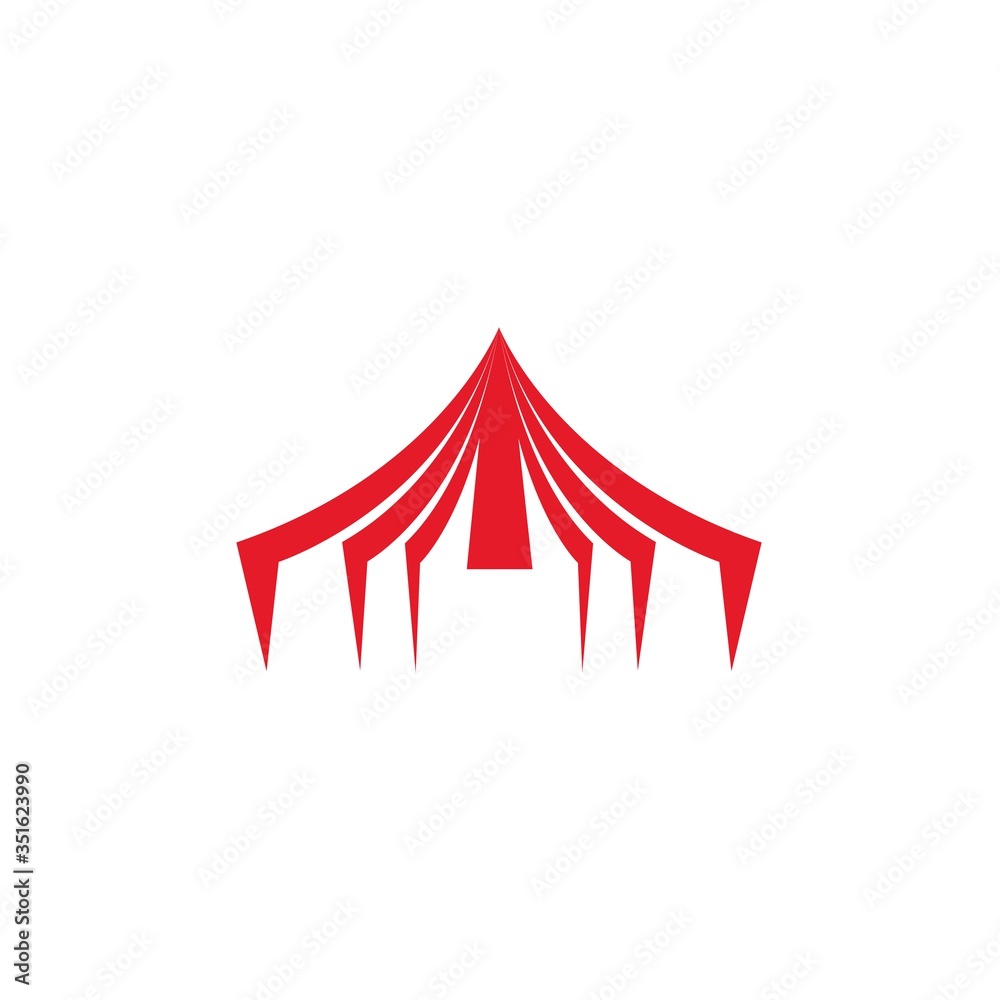 Circus tent logo template Vector illustration Circus tent logo template Vector illustration