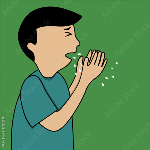 Cough which symptom of covid19 vector