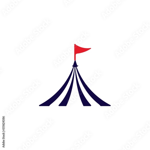 Circus tent logo template Vector illustration