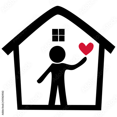 Stay home stay safe icon