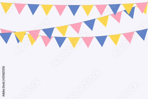 party carnival bunting garland flag background vector photo