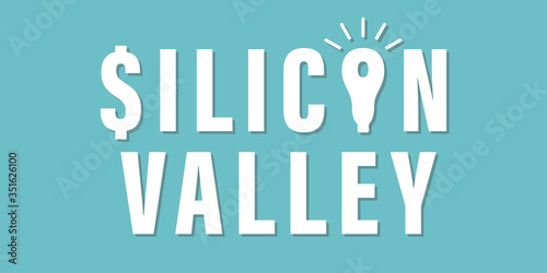 silicon valley California money technology idea vector startup