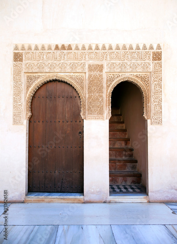 Alhambra door and stairs © Rixie