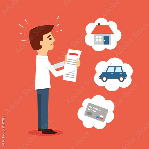 Man worried about paying Bills