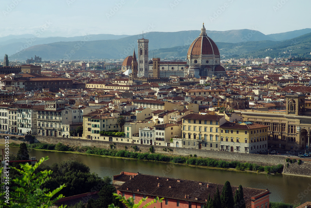 Obraz premium View of the Cathedral of Santa Maria del Fiore from Piazzale Michelangelo. Florence. Italy.