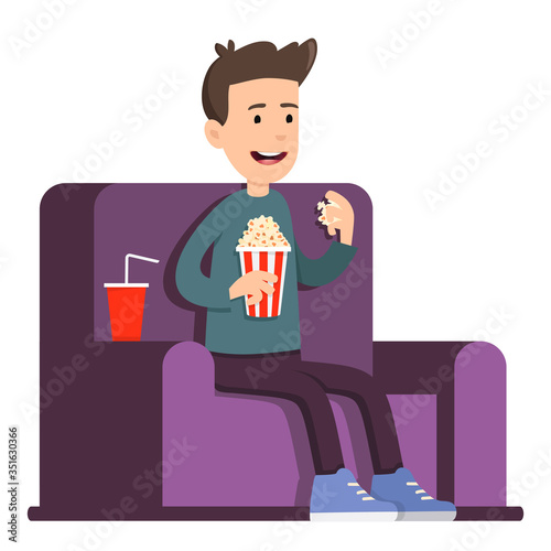 Man watching Movie