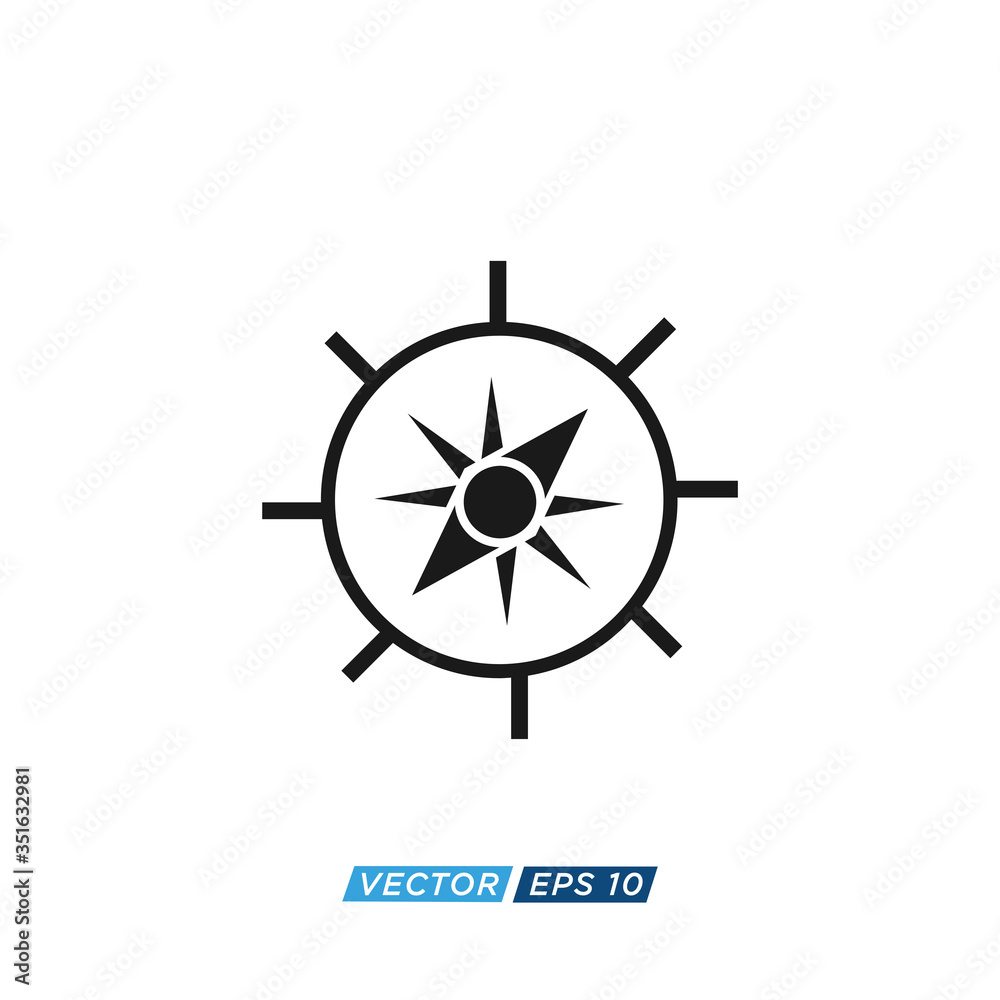 Compass Icon Design Vector Compass Icon Design Vector