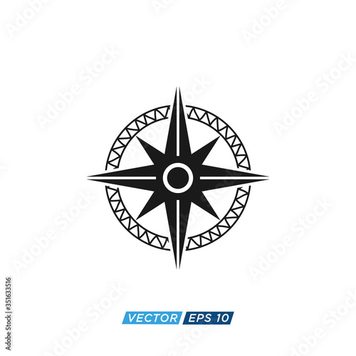 Compass Icon Design Vector