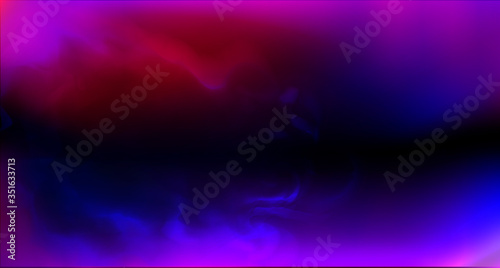 Realistic purple fog. Copy space. Colored fog.Occult smoke. Neon color. Vector stock illustration. Purple bursts of light. Blurry shadows and rays of light. Mystic spectacular colored smoke. Abstract 
