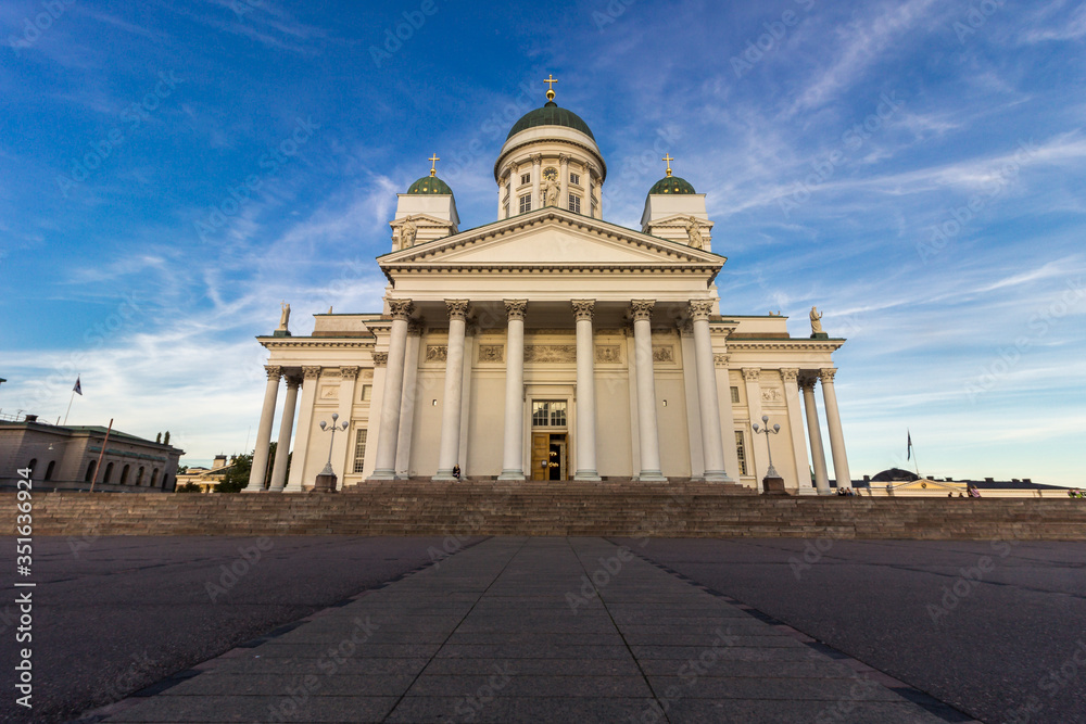 Helsinki, Finland - September 02, 2019: St. Nicholas Cathedral in the city center.
