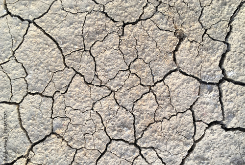 Abstract natural background with cracked earth texture