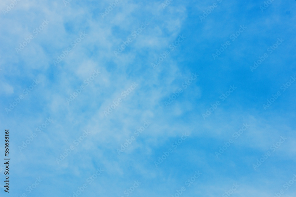 Blue sky with clouds, background, copy space