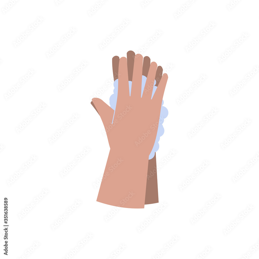 Personal hand hygiene, disease prevention and medical educational infographics: how to wash your hands. Vector illustration Personal hand hygiene, disease prevention and medical educational infographics: how to wash your hands. Vector illustration