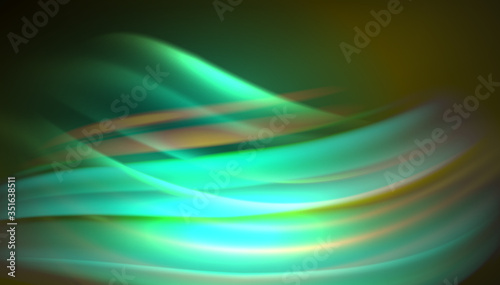 Fototapeta Naklejka Na Ścianę i Meble -  Fluid wave lines background. Trendy abstract layout template for business or technology presentation, internet poster or web brochure cover, wallpaper