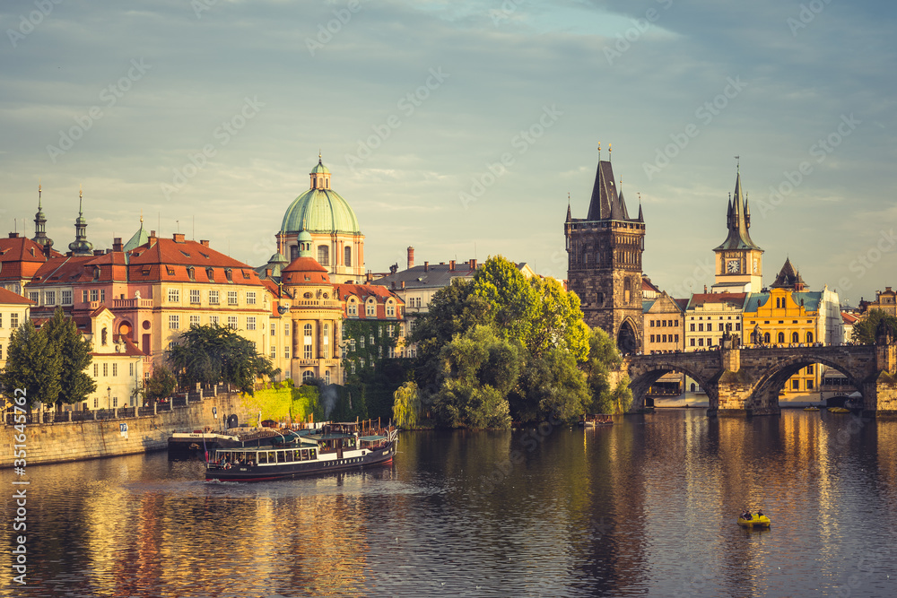 Charles Bridge Prague in Czech Republic.