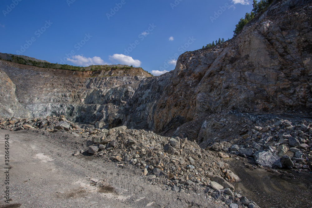 Open pit chromium chrome ore quarry mine