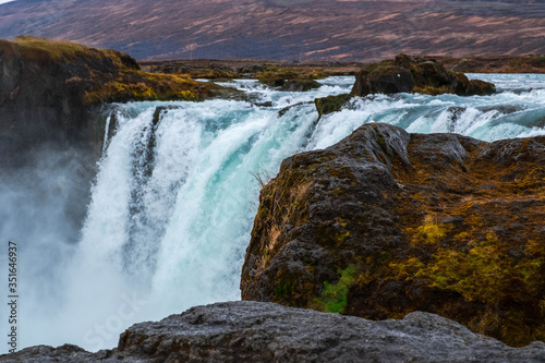 Fototapeta Naklejka Na Ścianę i Meble -  Godafoss, a spectacular waterfall in North Iceland