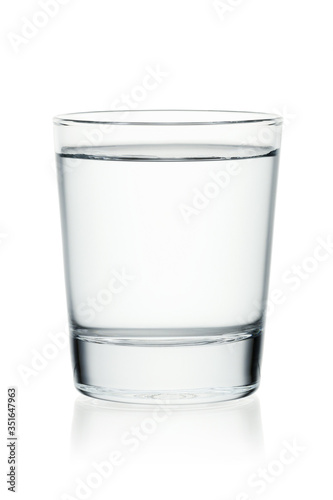 Glass of water isolated on a white background