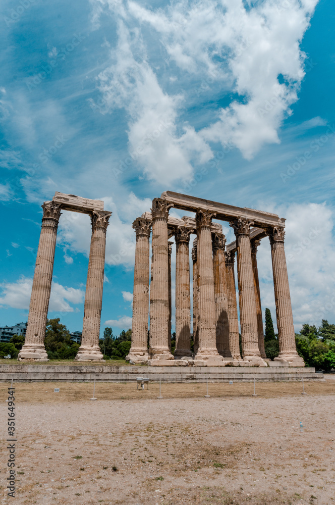 The temple of Zeus, Athens, Greece