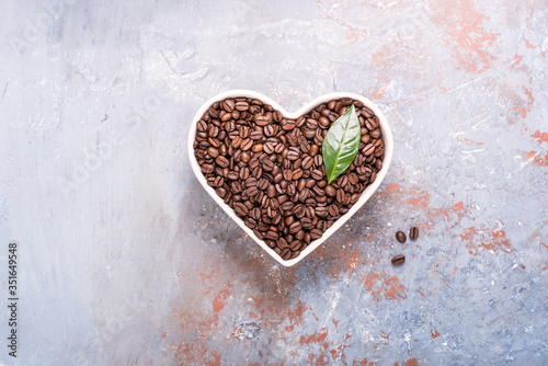Coffee beans for espresso, coffee concept