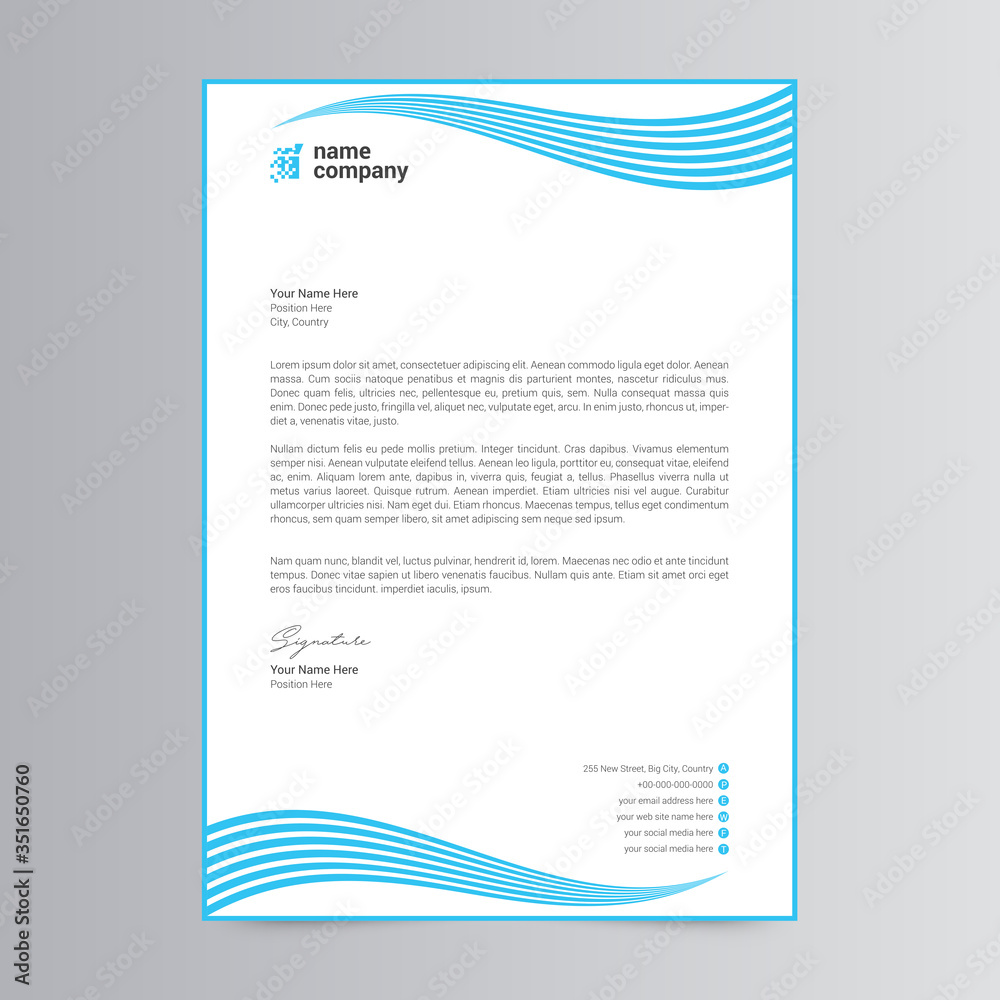 Professional And Modern Letterhead Template Design
Professional And Modern Letterhead Template Design